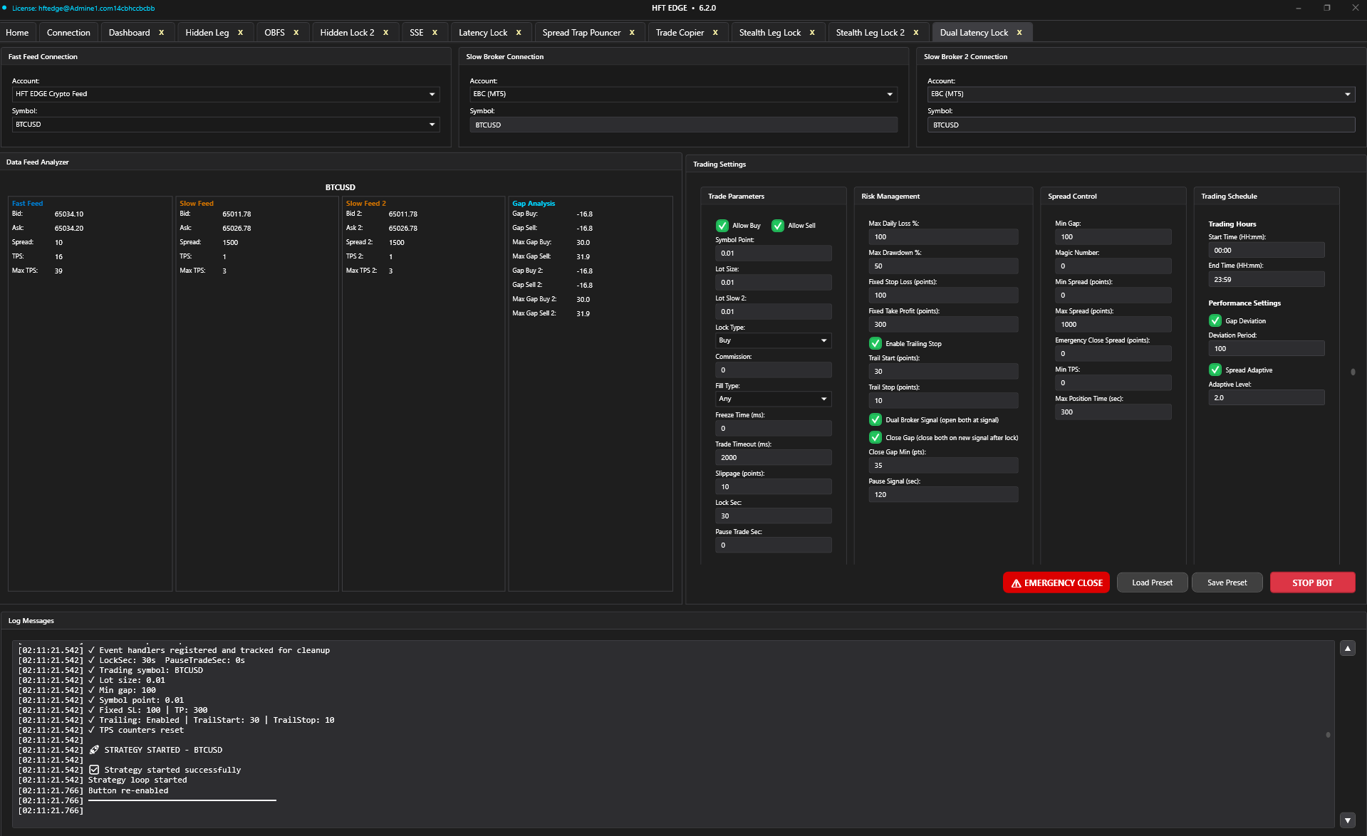 HFT EDGE Execution Terminal